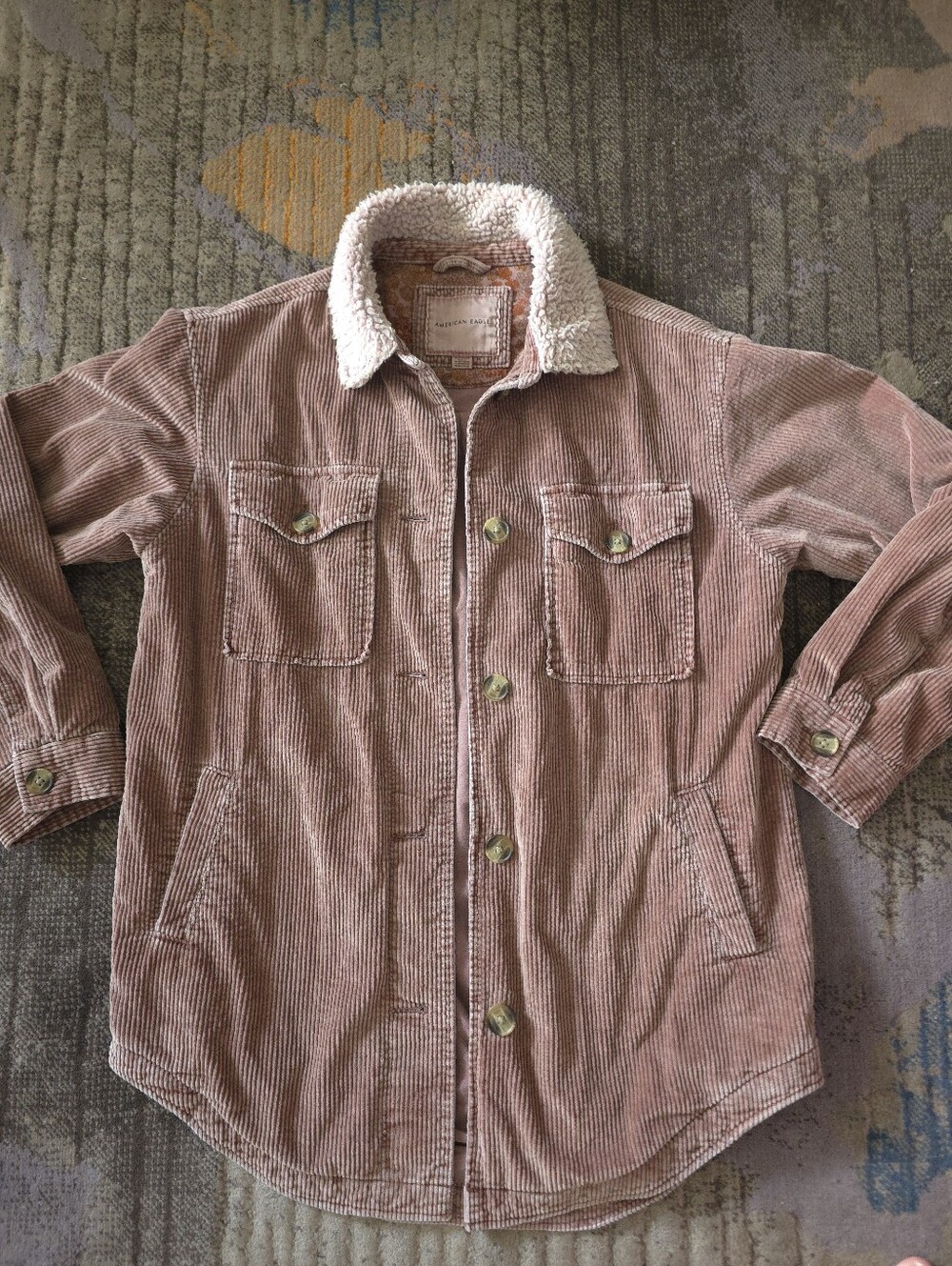 American Eagle Corduroy Lined Shacket - Picture 3 of 8